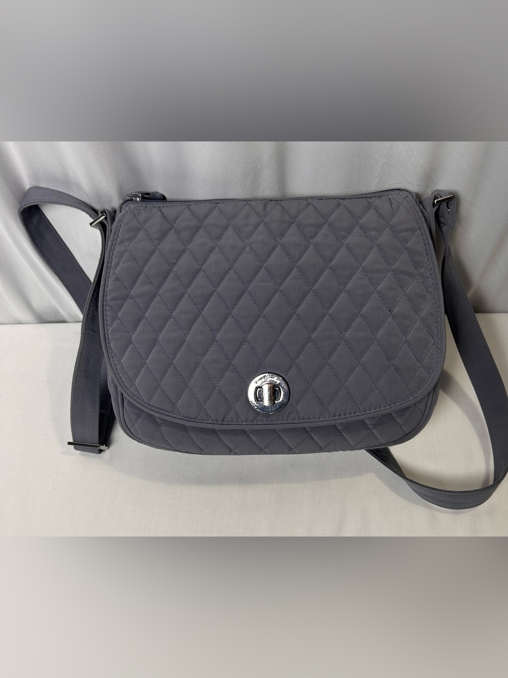 Vera Bradley Quilted Crossbody Shoulder Bag in Gray